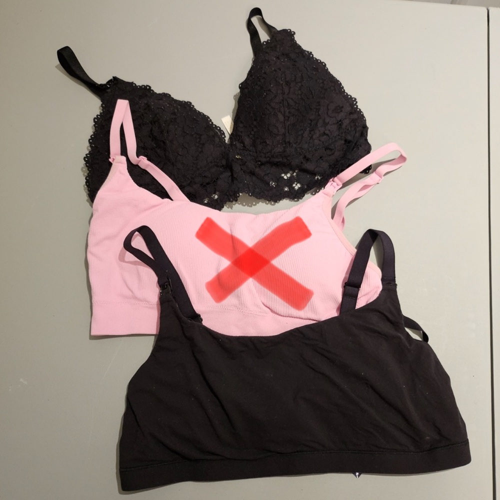2 Black Momanda Nursing Bras